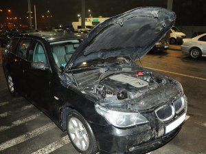 zabezpieczone BMW 5 