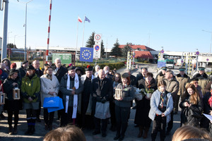 Przekazanie Światła Pokoju na przejściu granicznym w Korczowej 