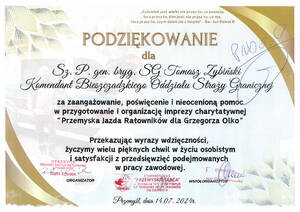 Przemyska Jazda Ratowników - podziękowanie