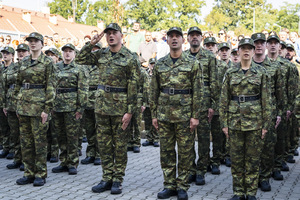 Uroczystośc ślubowania w komendzie BiOSG 