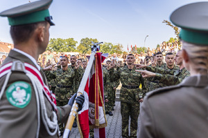 Uroczystośc ślubowania w komendzie BiOSG 