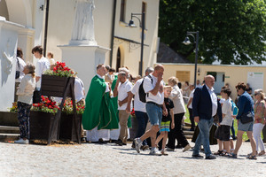 uroczystości w Kalwarii Pacławskiej uroczysta msza oraz przejście do alei dębów poświęconej kapelanom. Złożenie kwiatów i wieńców