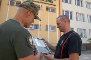 Spotkanie Komendanta BiOSG z funkcjonariuszem